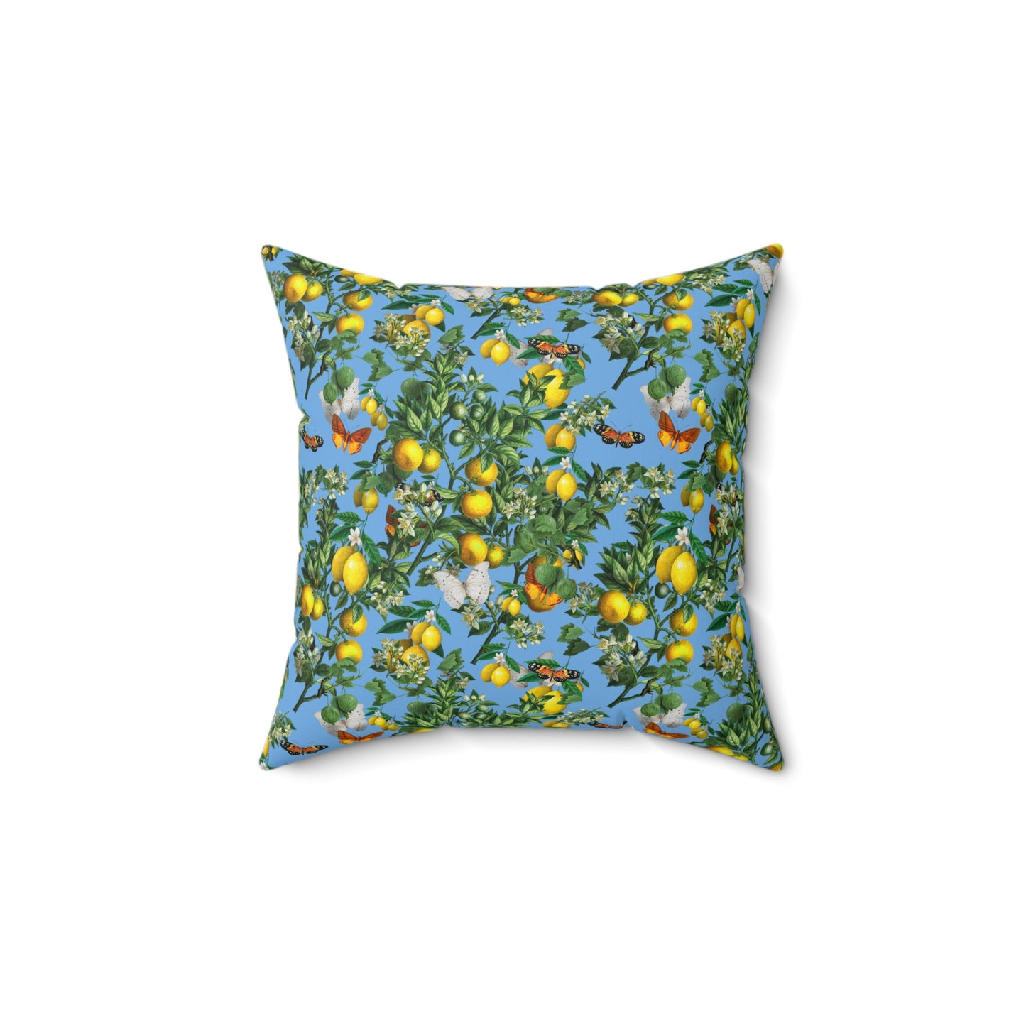 Butterfly Lemons Vintage Pillow