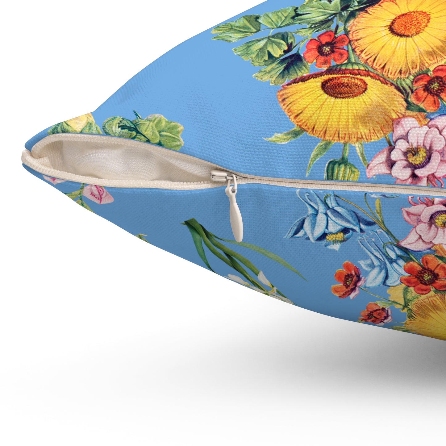 Vintage Springtime Flowers Pillow
