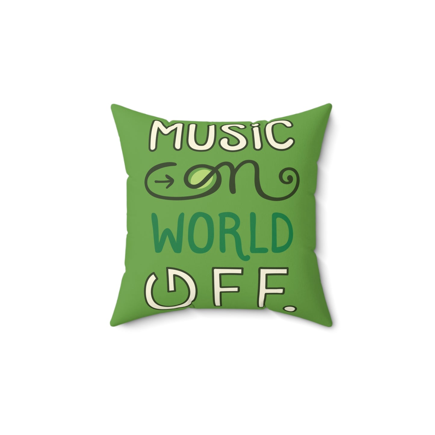 Music On World Off Mood Pillow