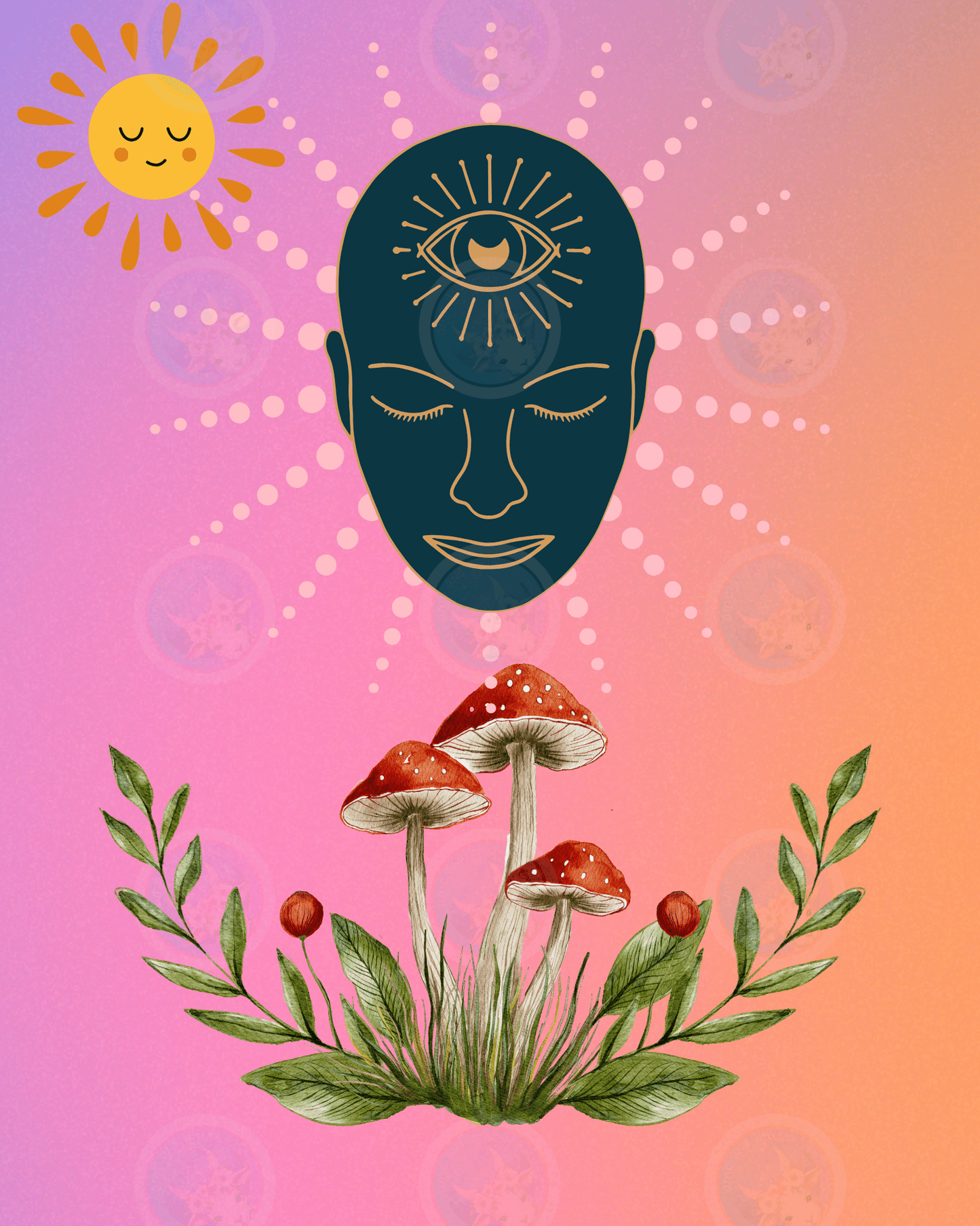 Mind Mushroom - Digital Wall Art 16x20