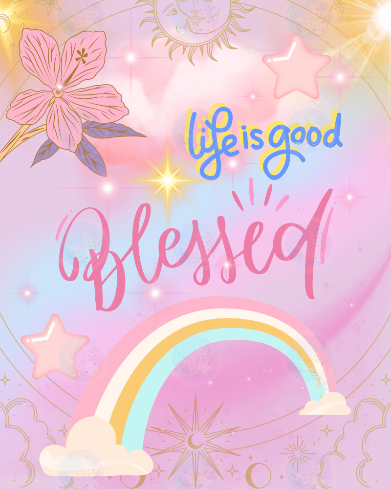 Life is Good, Blessed - Digital Wall Art 16x20