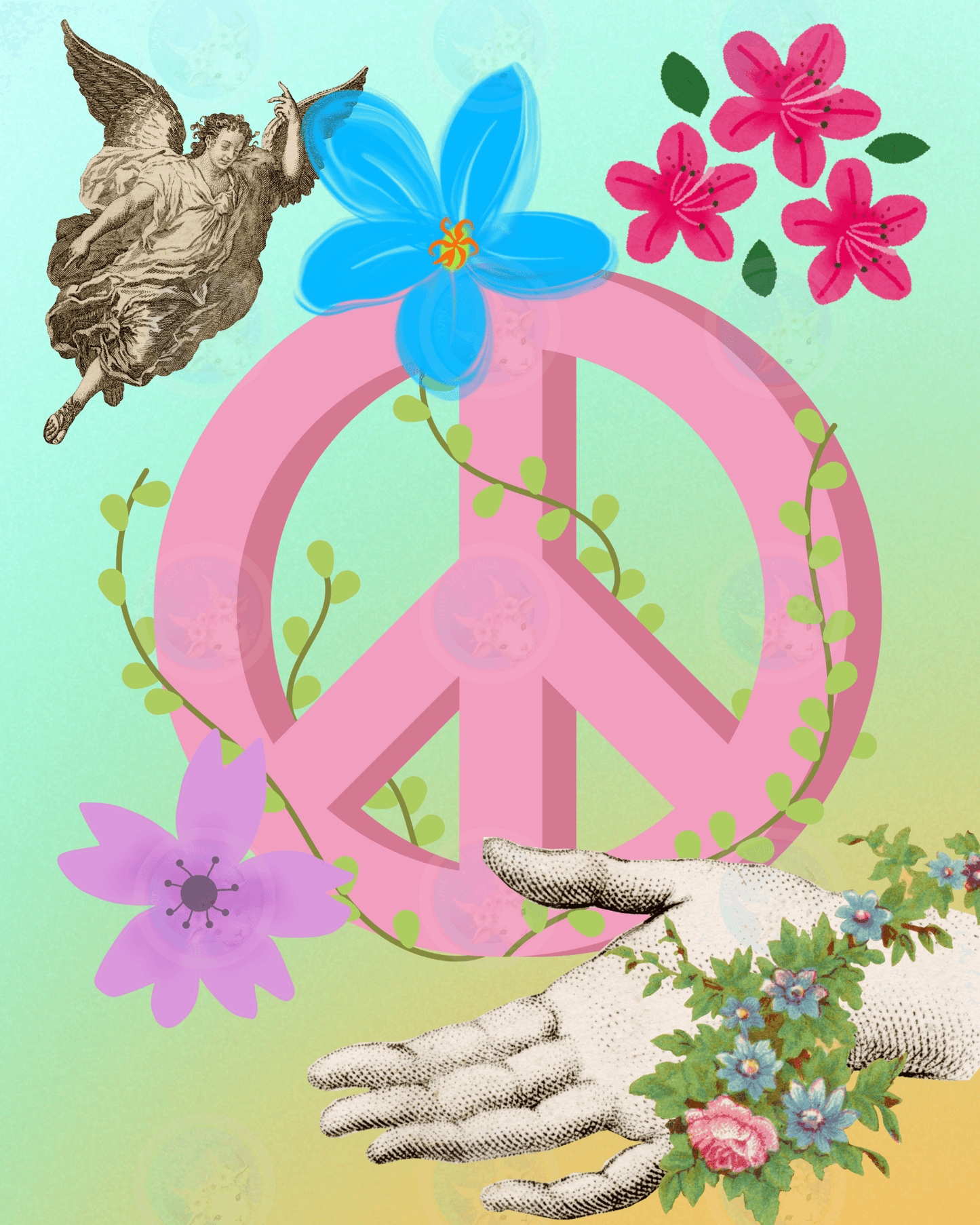 Peace Angels - Digital Wall Art 16x20