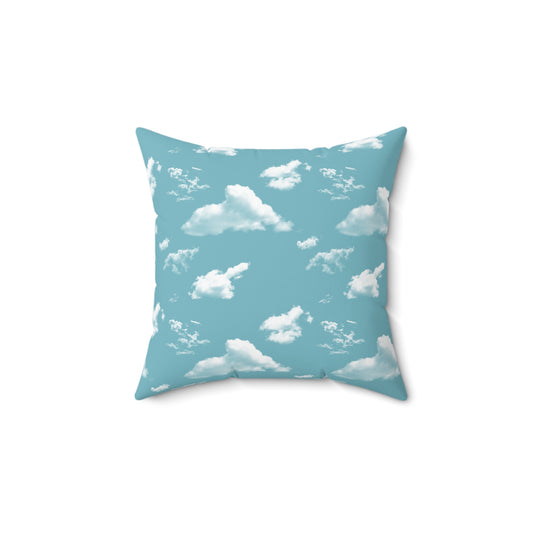 Blue Sky Clouds Pillow