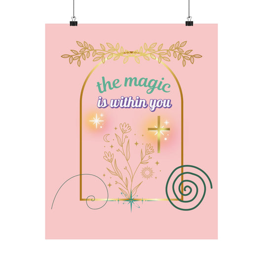 Magic Within You Poster, Inspirational Wall Art, Home Decor, Motivational Gift, Aesthetic Room Decor, Self-Love Decoration
