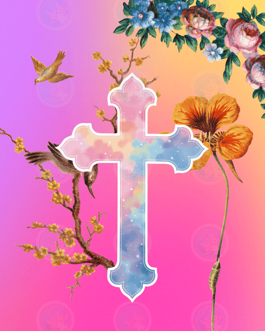 Cross Nature Pop Art - Digital Wall Art 16x20
