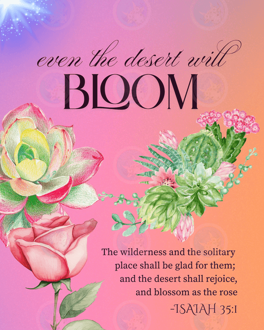 Desert Will Bloom (Isaiah 35:1) - Digital Wall Art 16x20