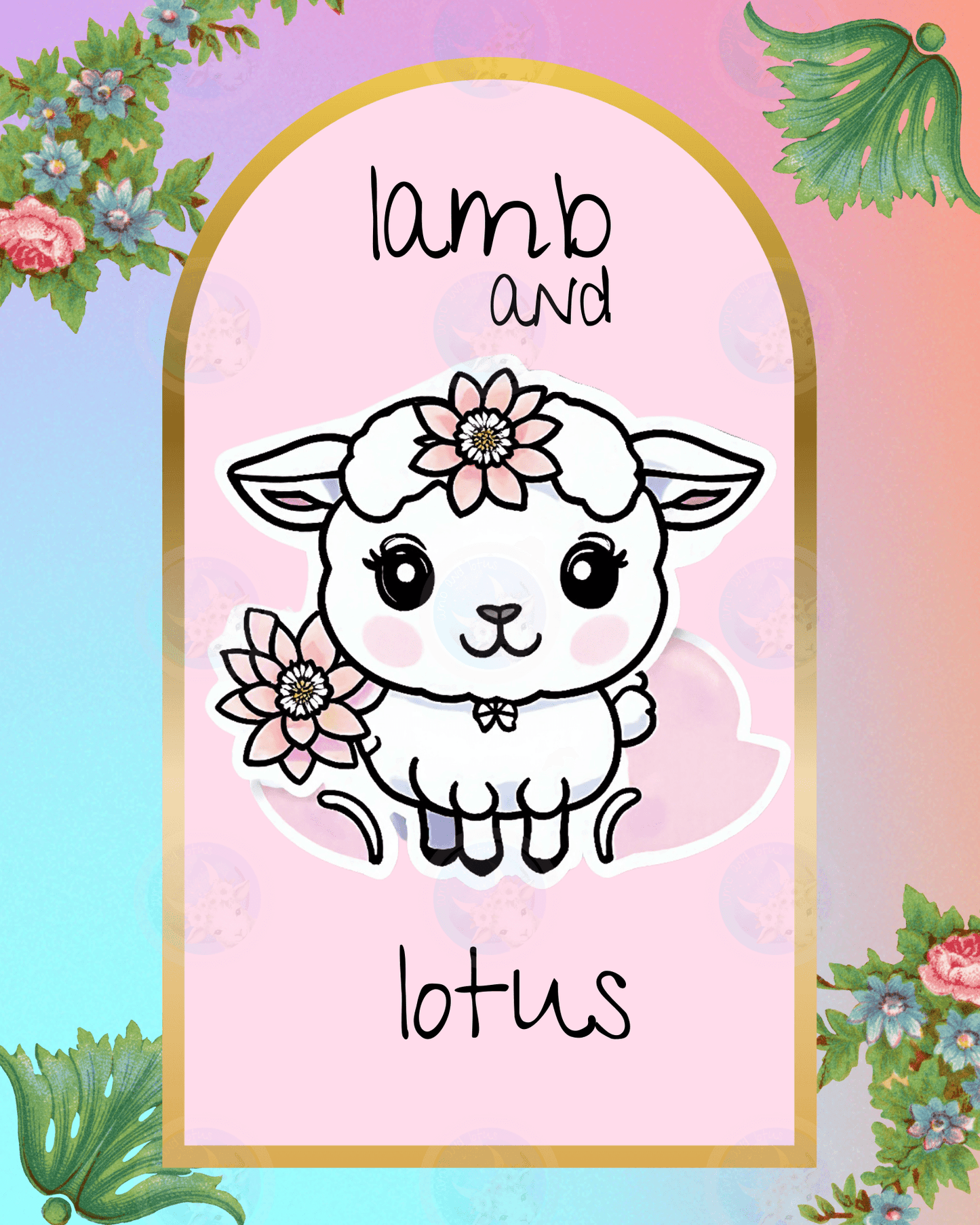 Lamb Lotus Arch - Digital Wall Art 16x20
