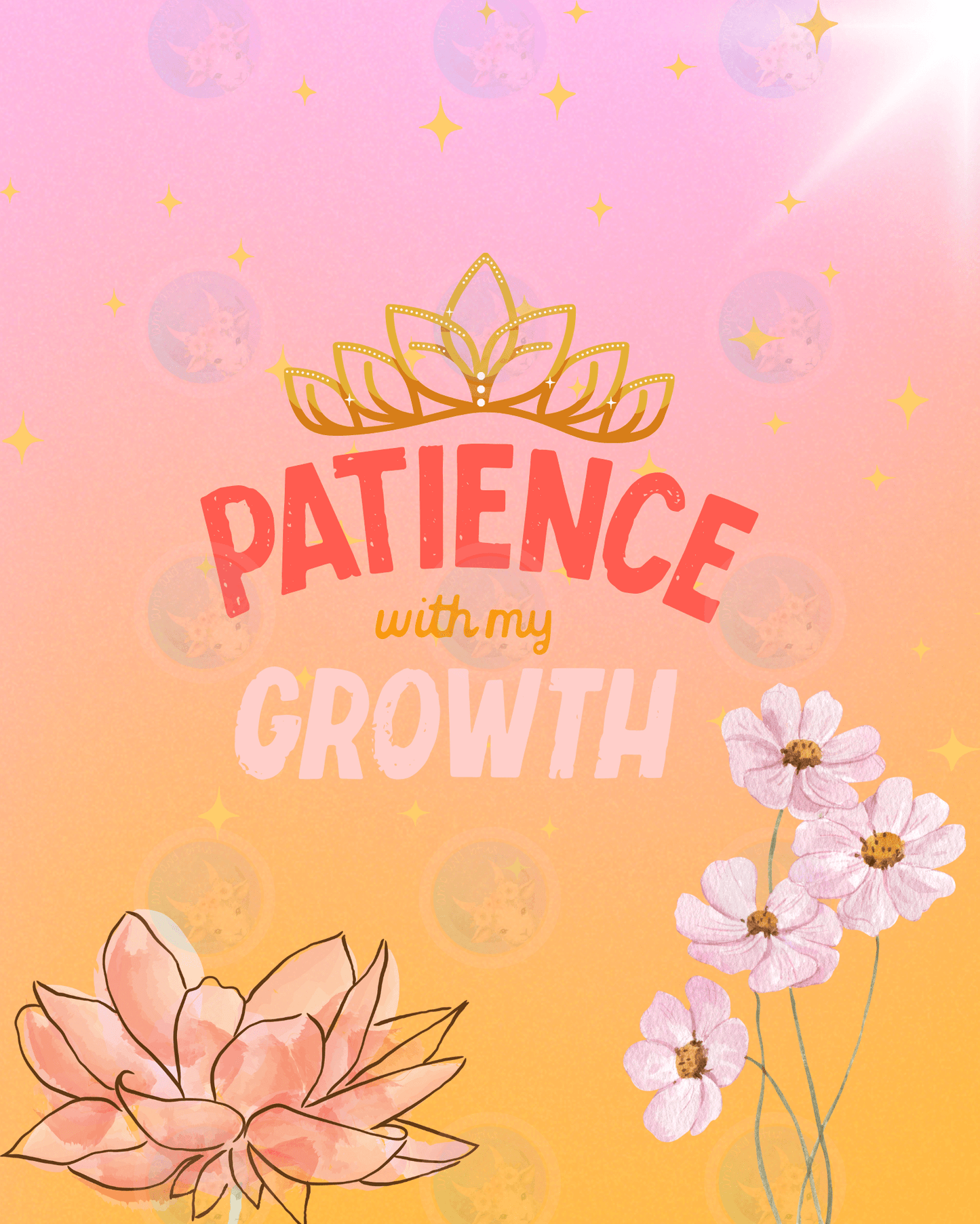 Patience with My Growth - Digital Wall Art 16x20