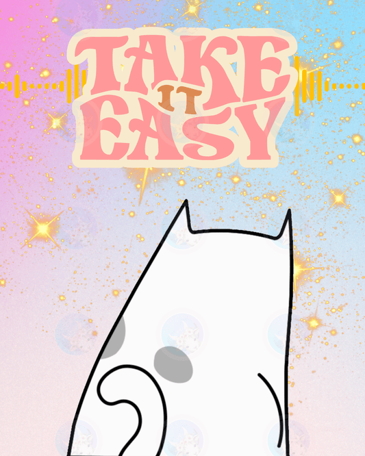 Take It Easy Cat - Digital Wall Art 16x20