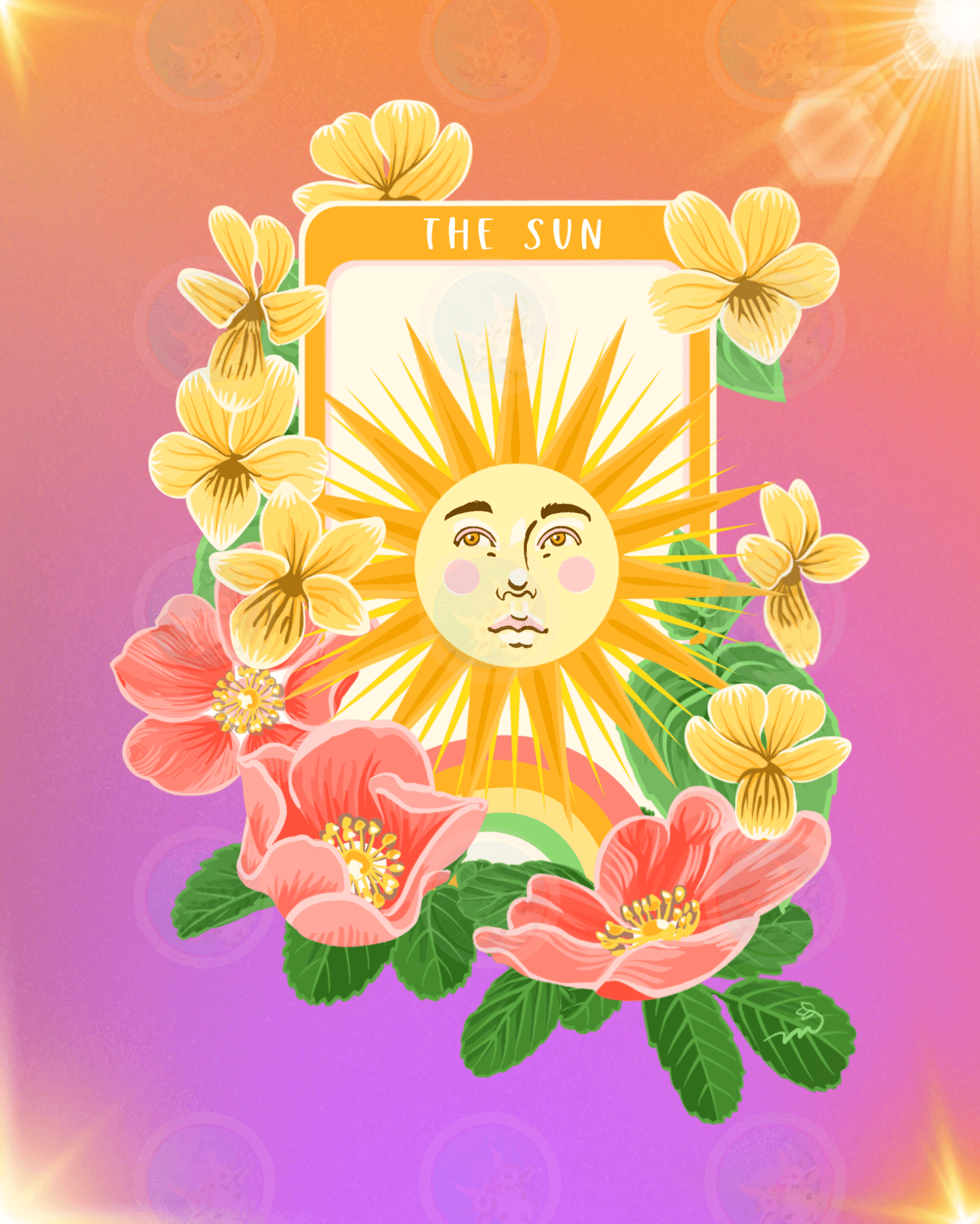 The Sun Card - Digital Wall Art 16x20