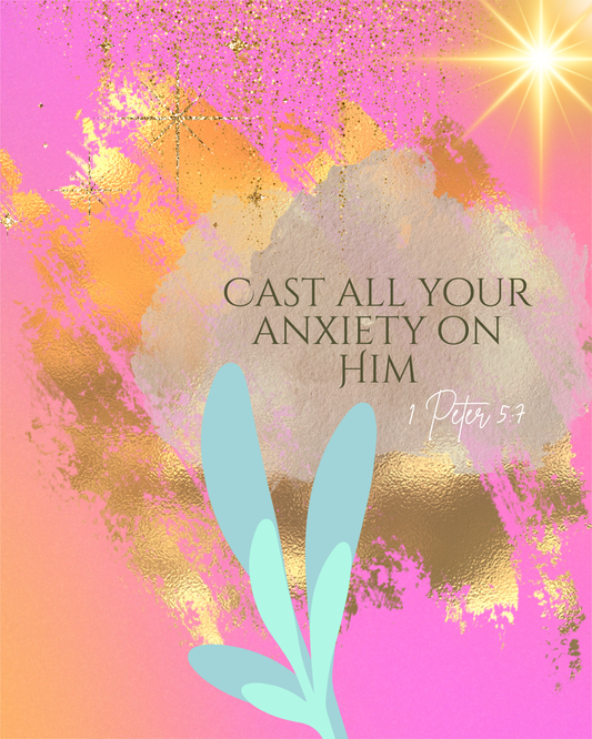 1 Peter 5:7 Cast Your Anxiety 🌸🙏